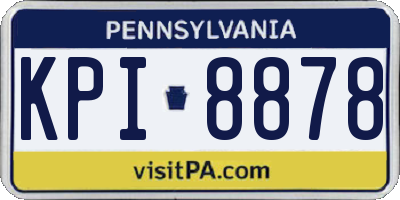 PA license plate KPI8878