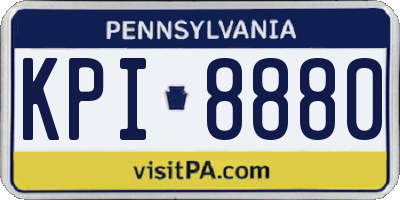 PA license plate KPI8880