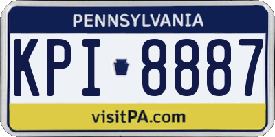 PA license plate KPI8887