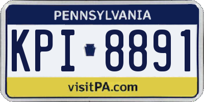 PA license plate KPI8891