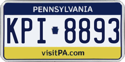 PA license plate KPI8893
