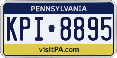 PA license plate KPI8895