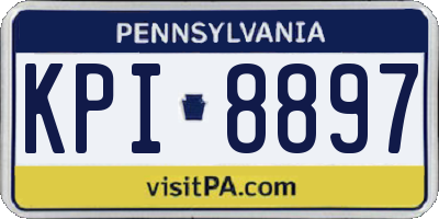 PA license plate KPI8897