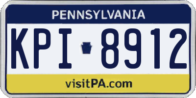 PA license plate KPI8912