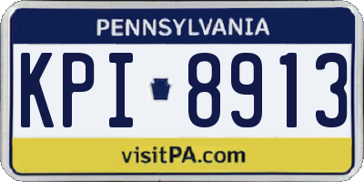 PA license plate KPI8913