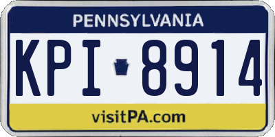PA license plate KPI8914