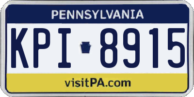 PA license plate KPI8915