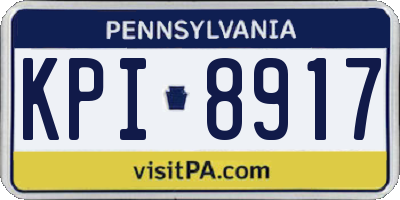PA license plate KPI8917