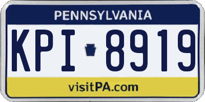 PA license plate KPI8919