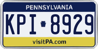 PA license plate KPI8929