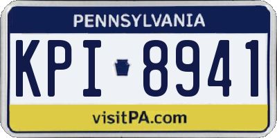 PA license plate KPI8941