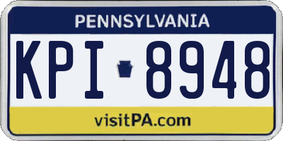 PA license plate KPI8948