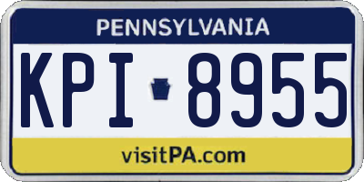 PA license plate KPI8955