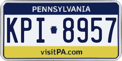 PA license plate KPI8957