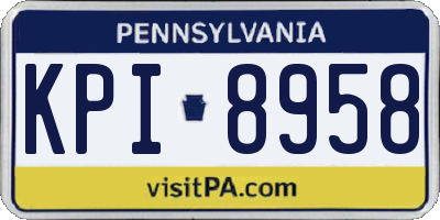 PA license plate KPI8958