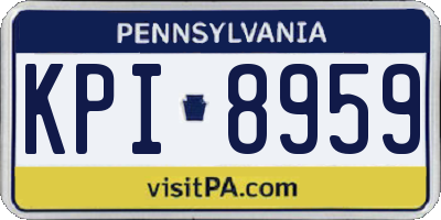 PA license plate KPI8959