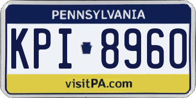PA license plate KPI8960