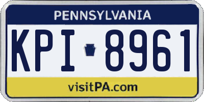 PA license plate KPI8961