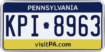 PA license plate KPI8963