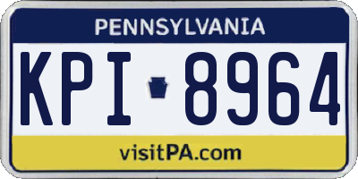 PA license plate KPI8964