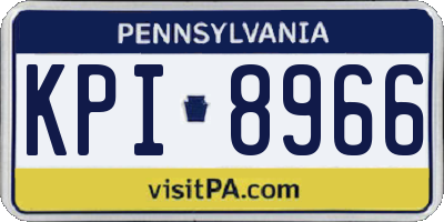 PA license plate KPI8966