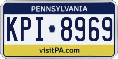PA license plate KPI8969
