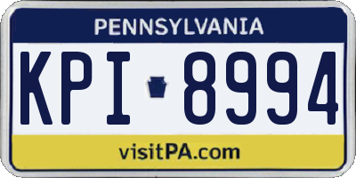PA license plate KPI8994