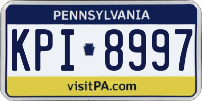 PA license plate KPI8997