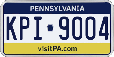 PA license plate KPI9004