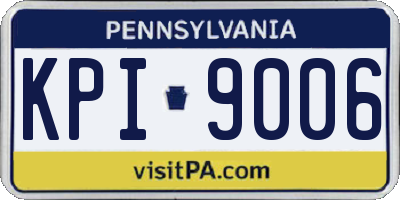 PA license plate KPI9006