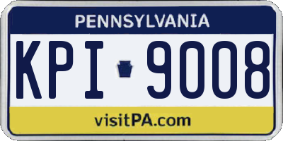 PA license plate KPI9008