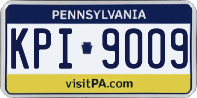 PA license plate KPI9009