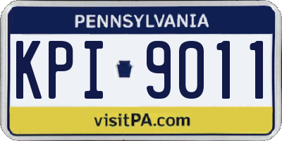 PA license plate KPI9011