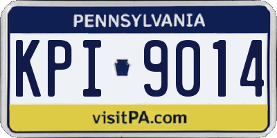 PA license plate KPI9014