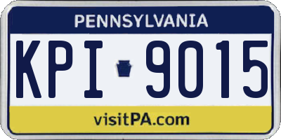 PA license plate KPI9015