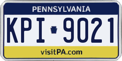 PA license plate KPI9021
