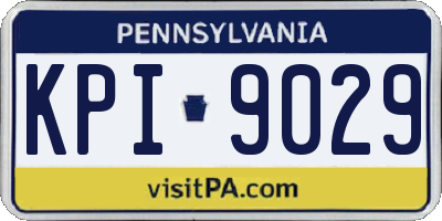 PA license plate KPI9029