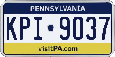 PA license plate KPI9037