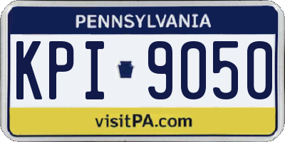 PA license plate KPI9050