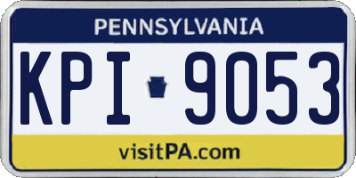 PA license plate KPI9053