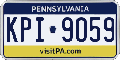 PA license plate KPI9059