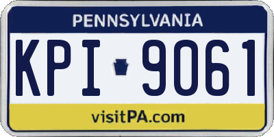 PA license plate KPI9061