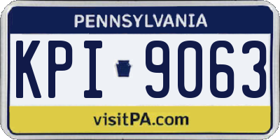 PA license plate KPI9063