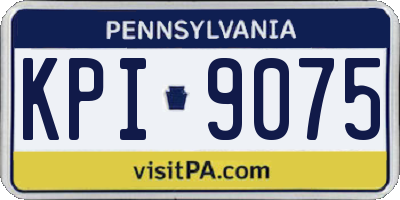 PA license plate KPI9075