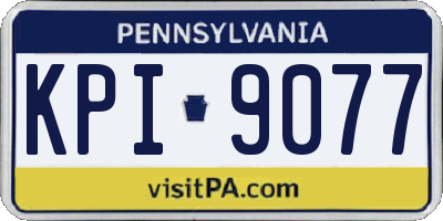 PA license plate KPI9077