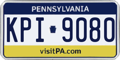 PA license plate KPI9080