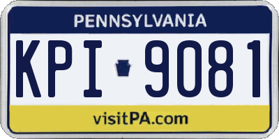 PA license plate KPI9081