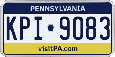 PA license plate KPI9083