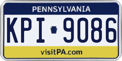 PA license plate KPI9086