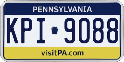 PA license plate KPI9088